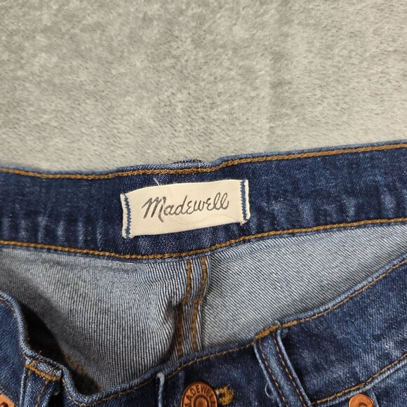 Madewell Jeans Womens 28 Blue Slim Boyjean Raw Hem Ankle Stretch Denim Preppy - Picture 3 of 11